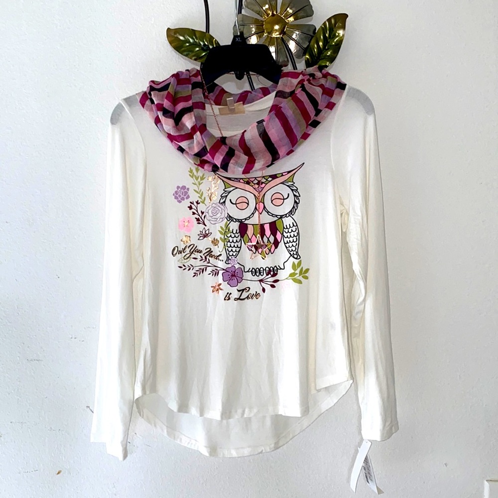 NWT Girls’ Long Sleeve Shirt w/ Cowl Size XL 14-16